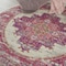 Homeroots 4 ft. Round Ivory & Fuchsia Distressed Area Rug 385322 - alternate 6